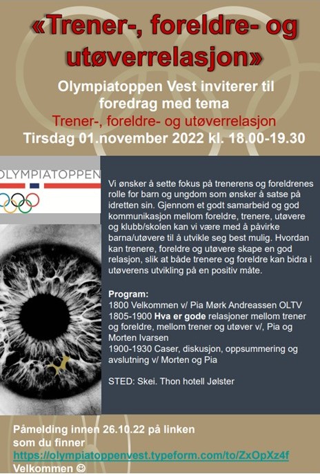 Foredrag med Olympiatoppen Vest