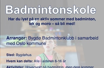 Badmintonskole (11. juli - 13. august)
