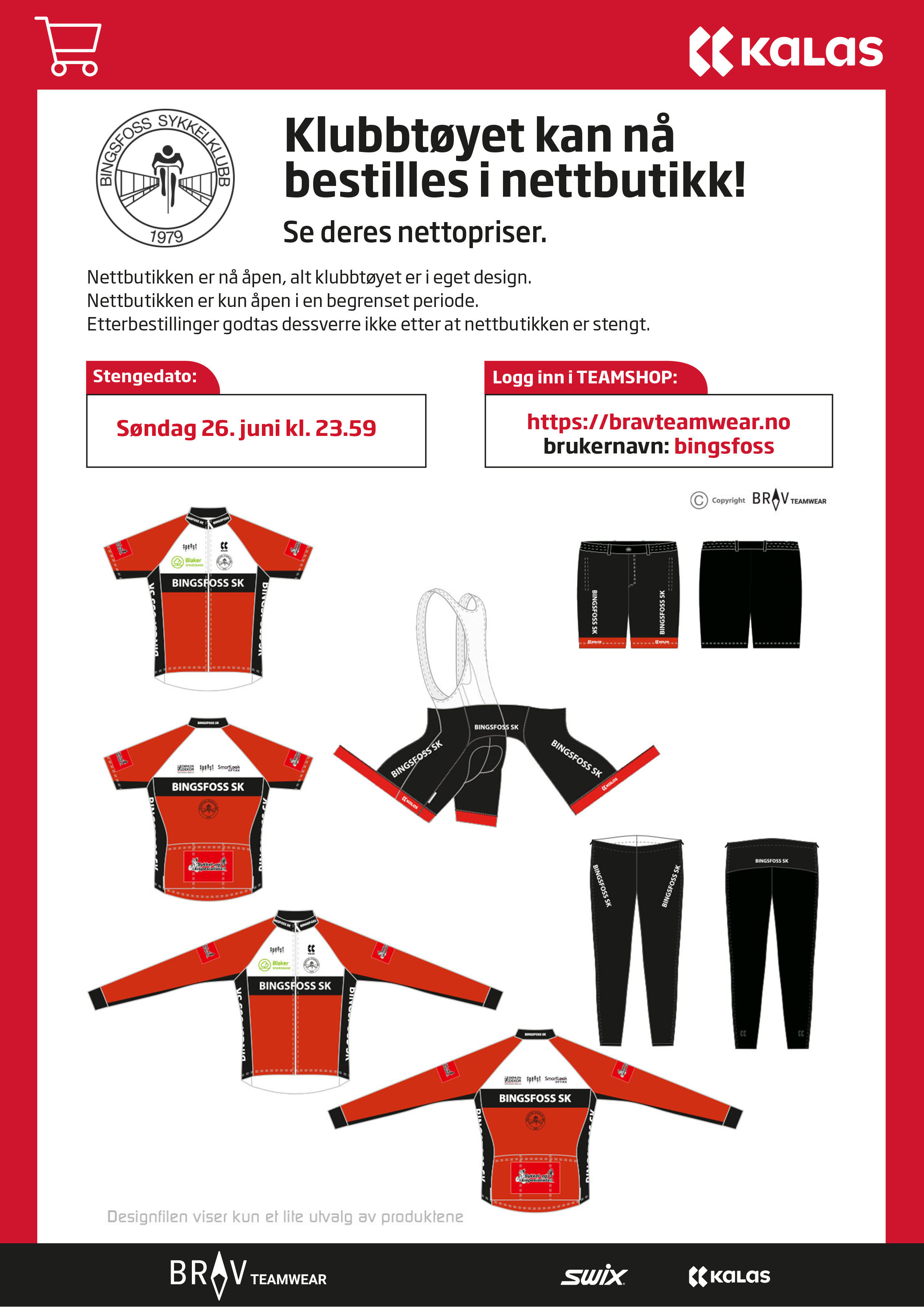 Klubbtøyet kan nå bestilles i nettbutikk frem til 26. juni!