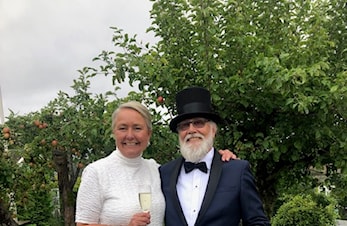 Hans og Monica giftet seg