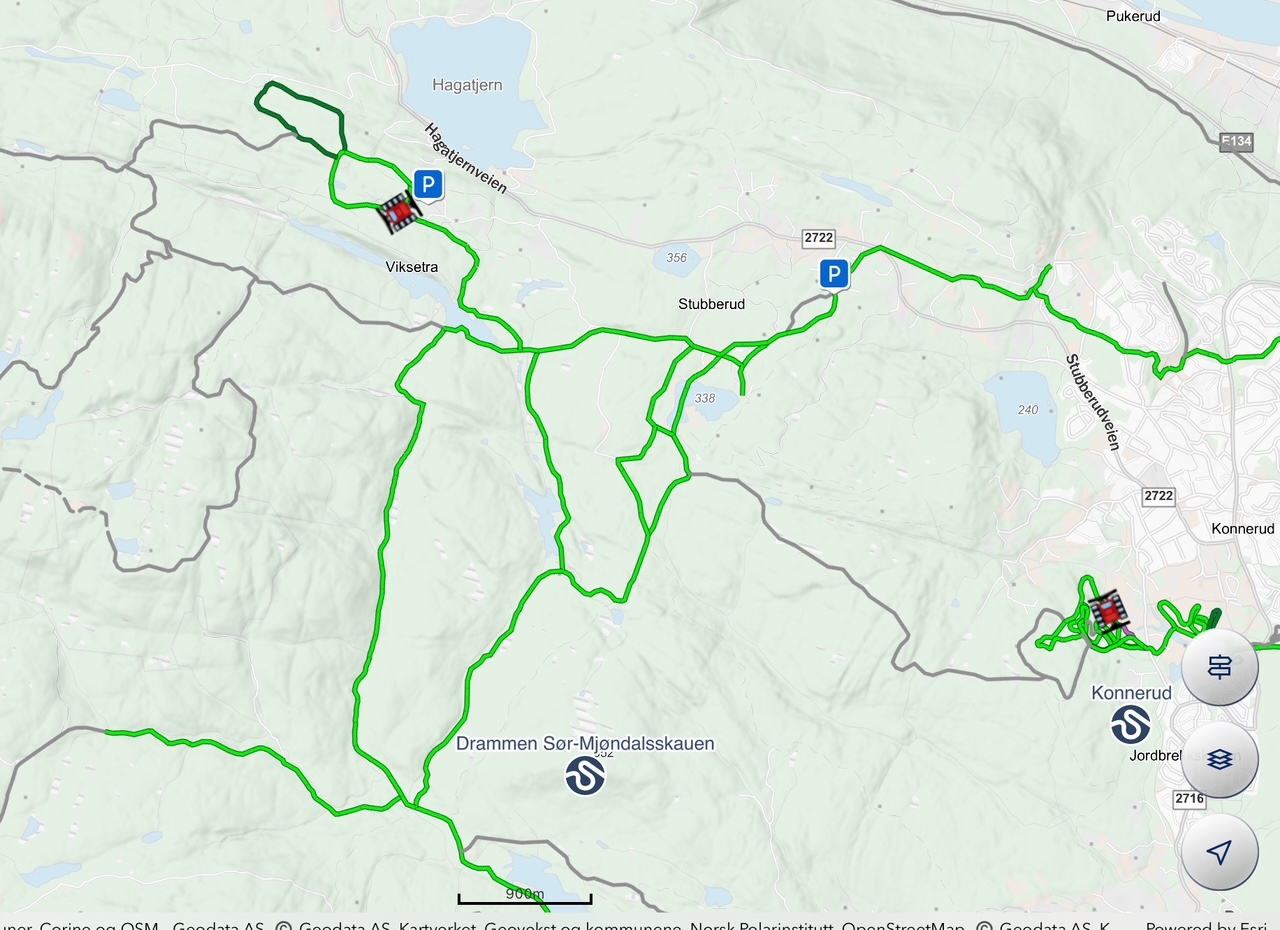 Endelig skispor i marka