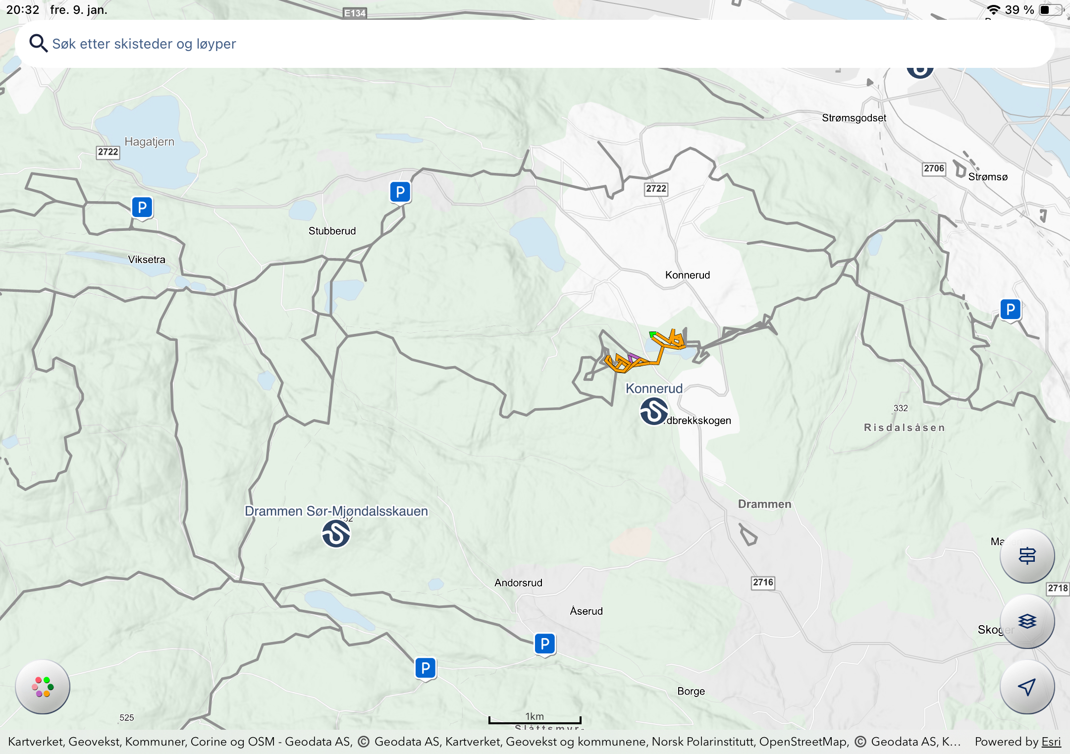 Er det skiføre på Konnerud?