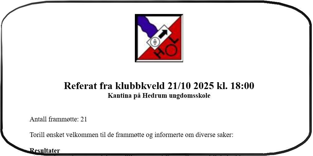 Referat fra klubbkvelden 21. september 2025