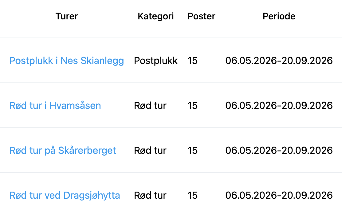 Turorientering starter 6. mai