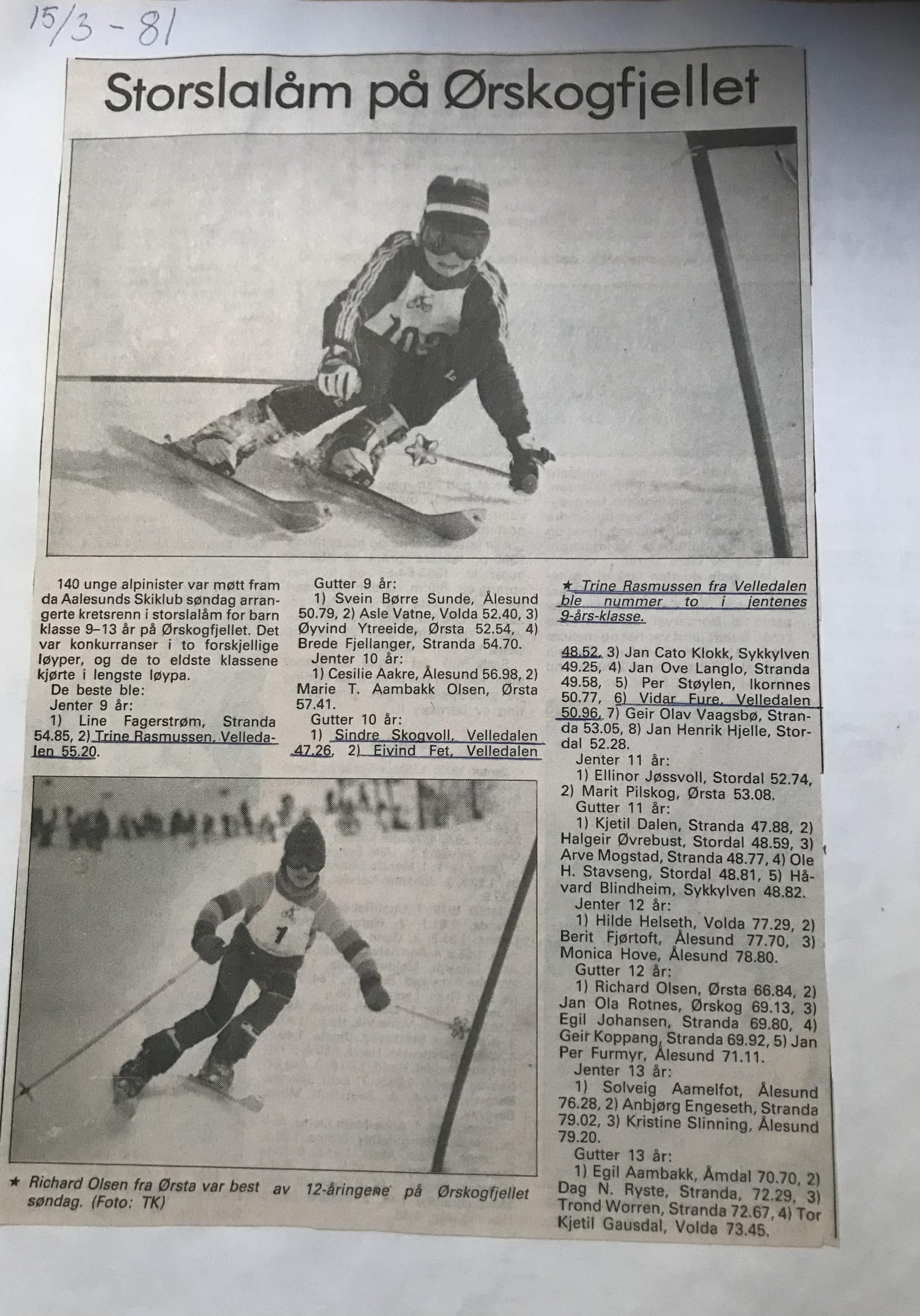 Ei tid som var: I dag alpint frå 1981