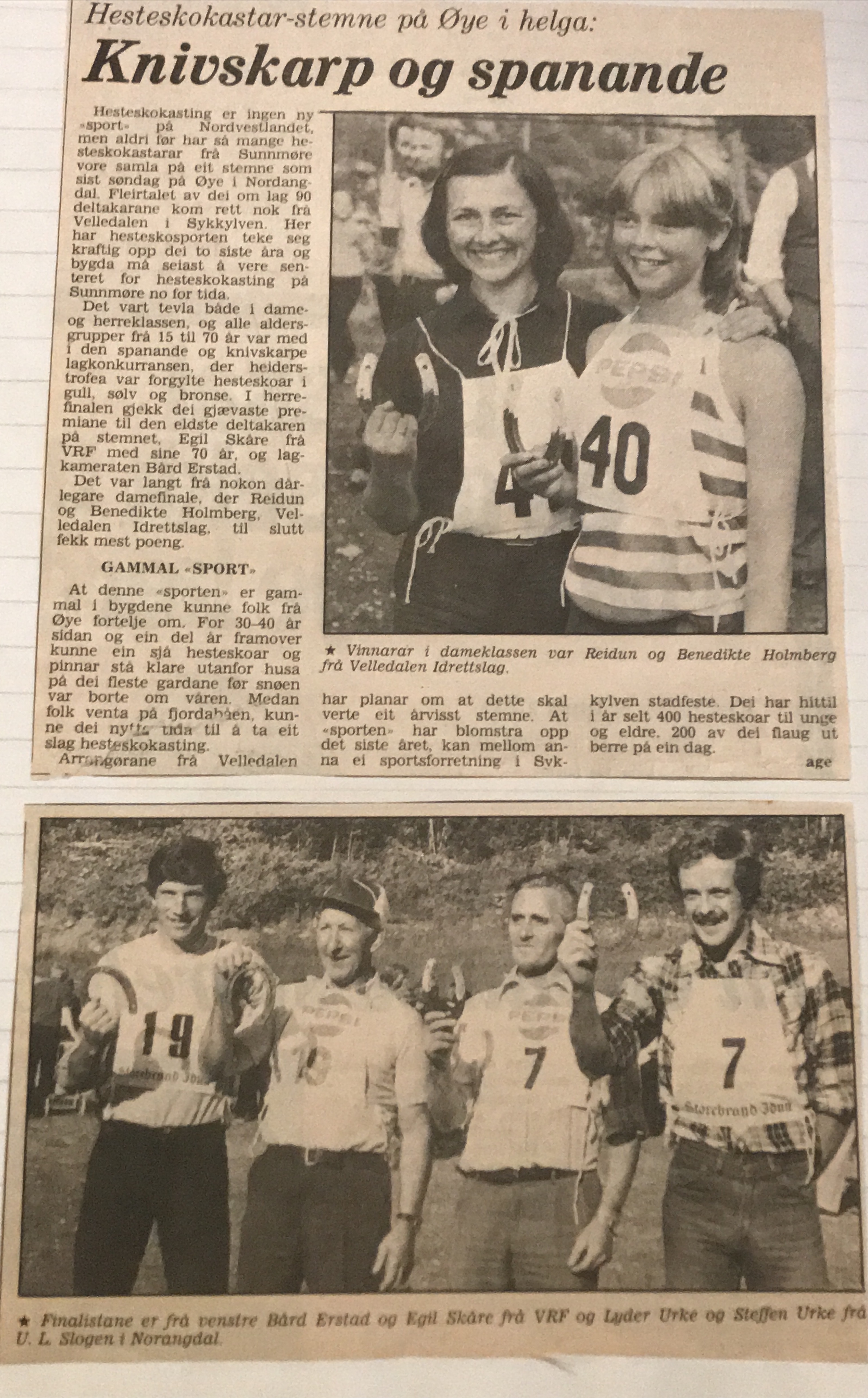 ÅRET 1979: Hesteskokasting og Romjulsmarsj