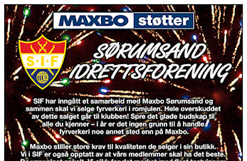 Kjøp fyverkeri hos Maxbo i år - overskuddet går til SIF!
