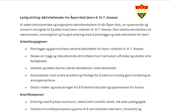 Åpen hall for 4-7. klasse!
