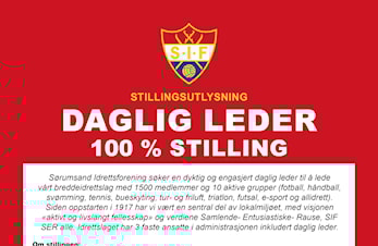Stillingsutlysning - Daglig leder
