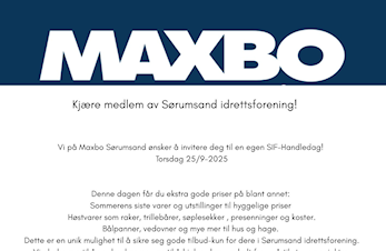 Handledag hos Maxbo Sørumsand for SIF-medlemmer - torsdag 25. september 2025