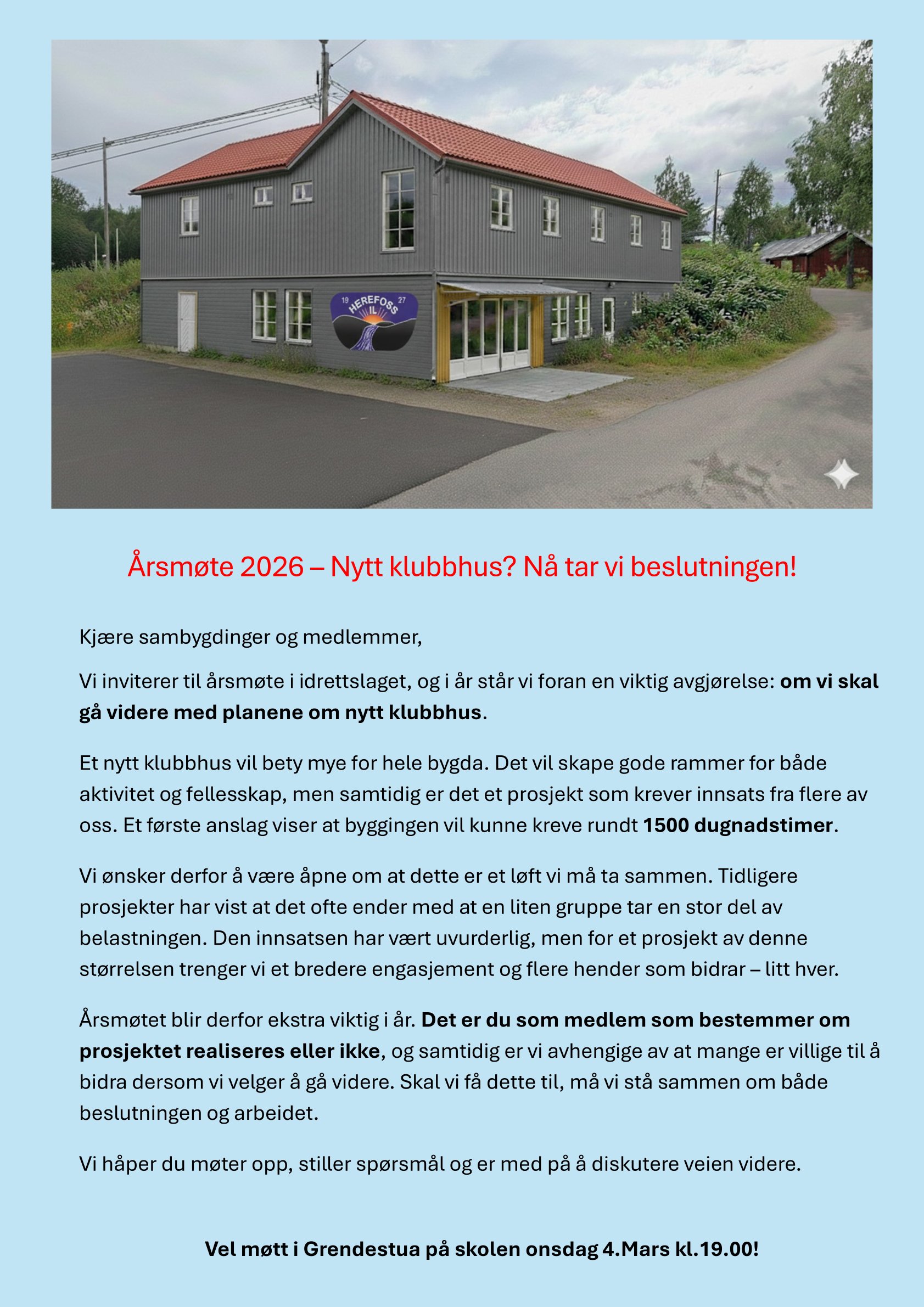Image for Avstemming klubbhus