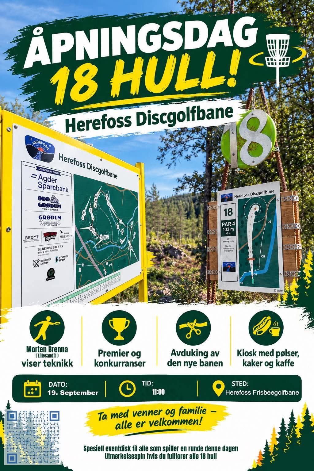 Image for Åpning 18 hulls HIL Frisbeegolfbane