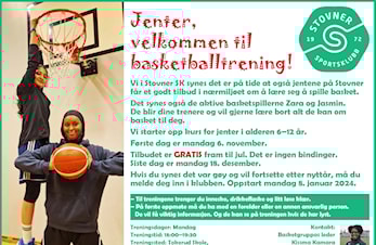 STOVNER SK SETTER I GANG BASKET FOR JENTER