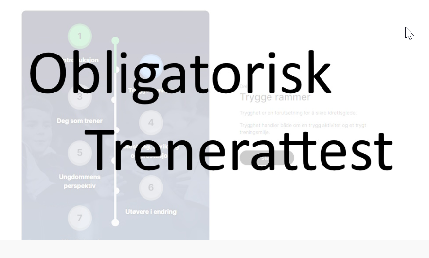 Trenerattesten er obligatorisk for instruktører - 01.05.2024