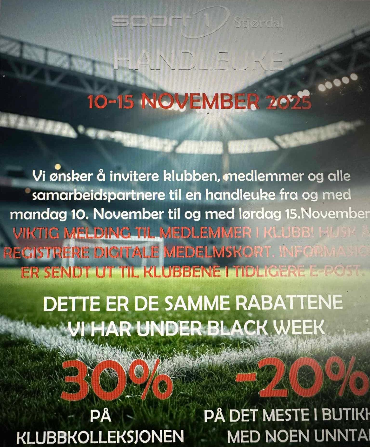 Uke 46: Handleuke hos Sport1 Stjørdal