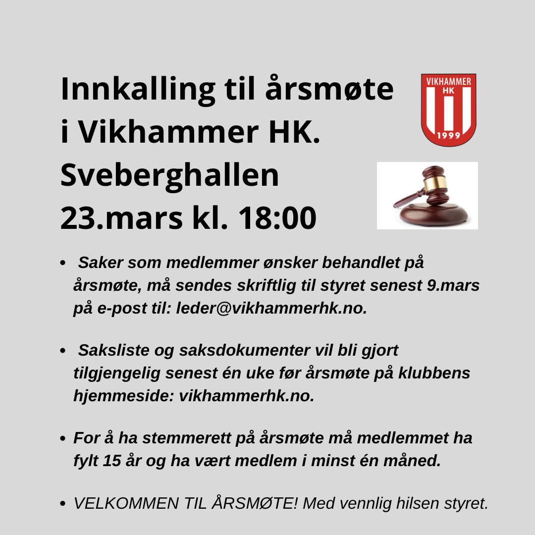 Innkalling til årsmøte