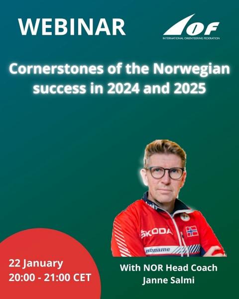 Delta på Webinar med landslagssjef Janne Salmi i regi av IOF!