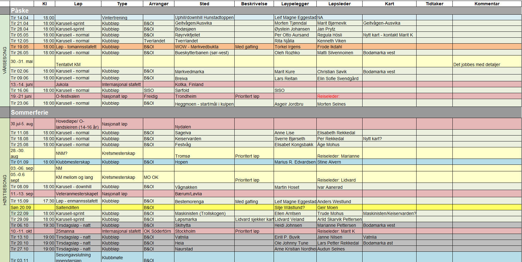 Image for Terminliste Orientering 2026