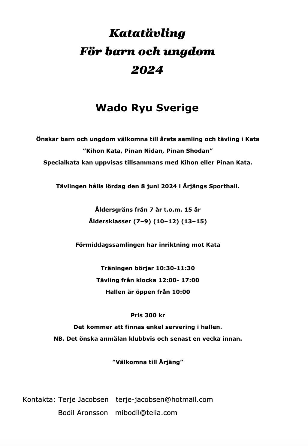 Alle barn inviteres til trening og konkurranse i Årjäng