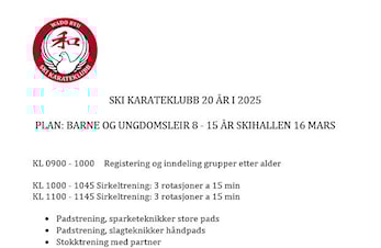 Ski karateklubb inviterer til barne- og ungdomsleir