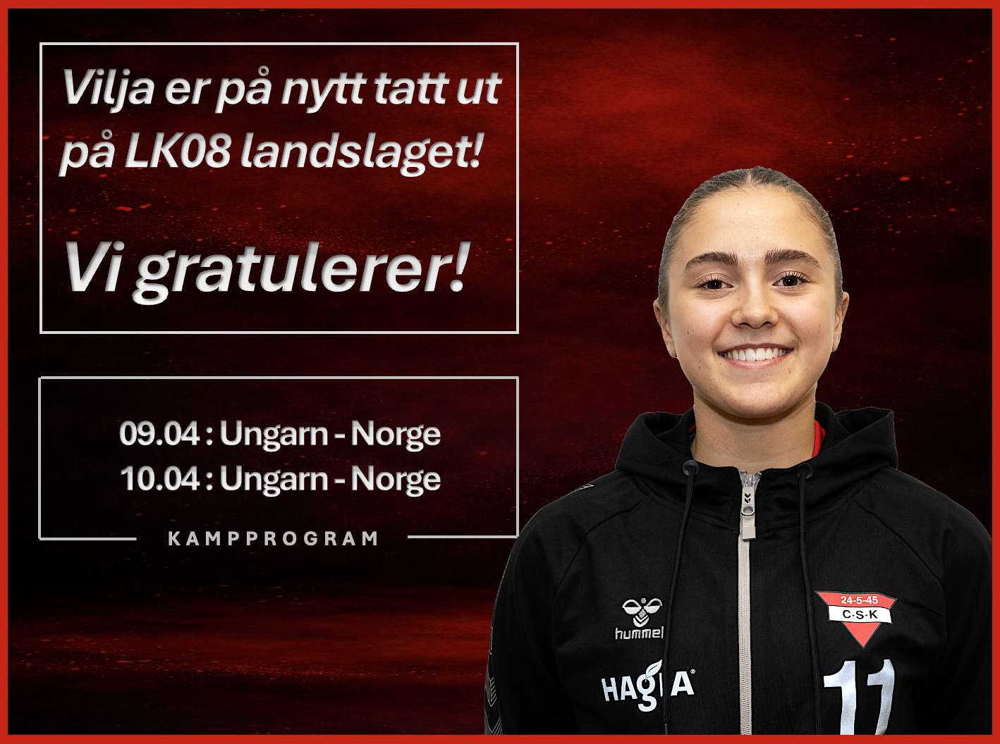 Image for Vilja på LK08 landslaget