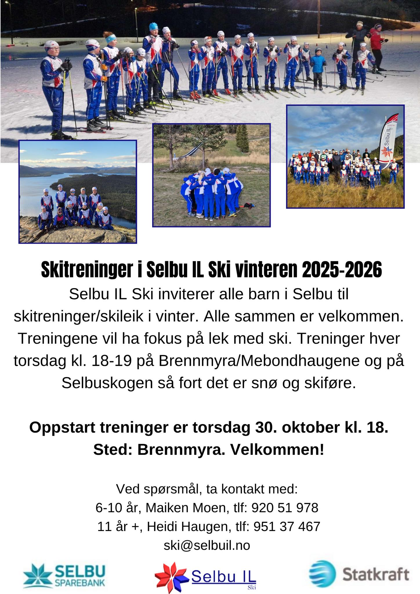Skileik/Skitreninger starter opp, kom å bli med.