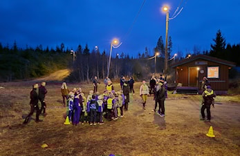 Allidrett i Lysløypa på Brennmyra, totalt ca 50 barn