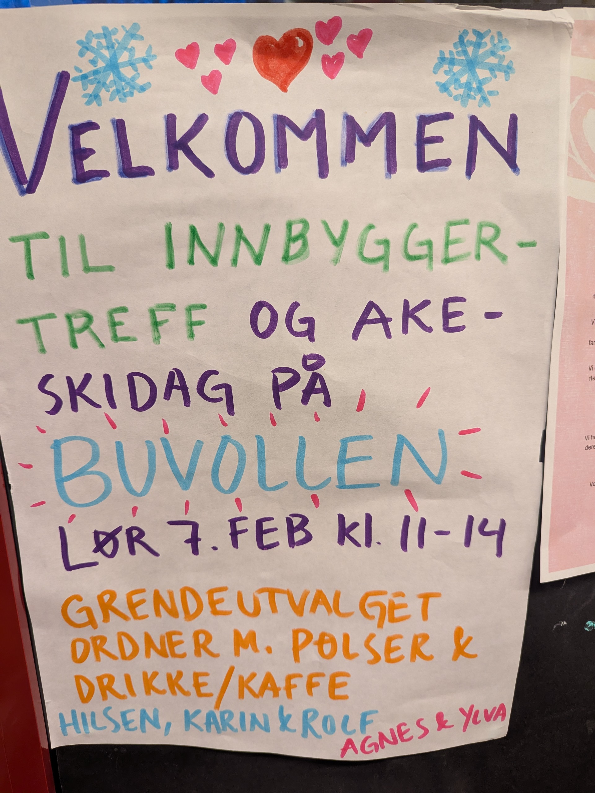 Innbyggertreff på Buvollen lørd 7. febr