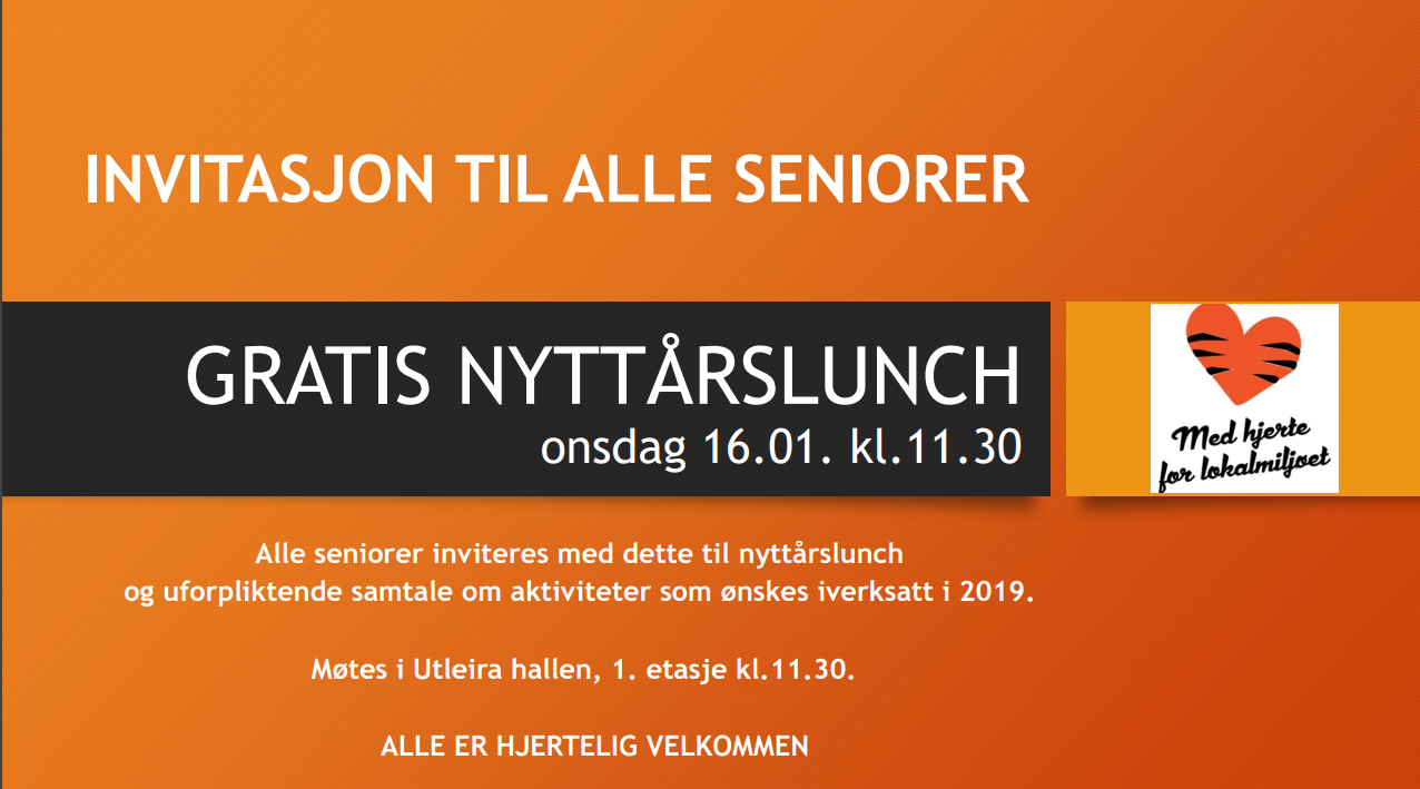 Gratis nyttårslunsj for seniorer