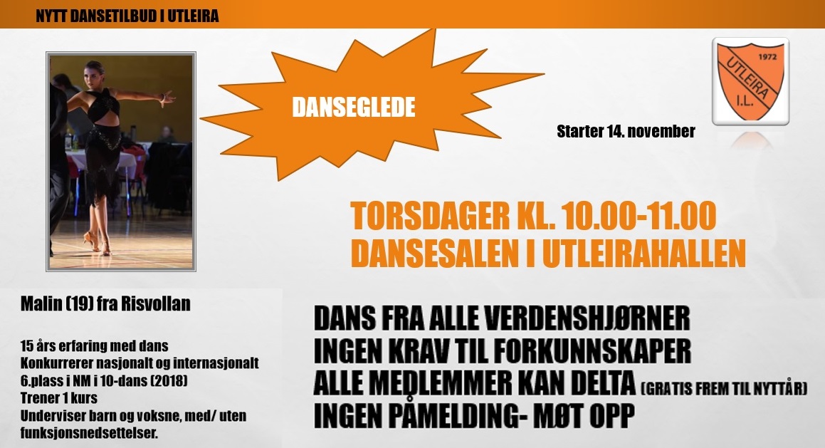 Danseglede - Nytt tilbud på torsdager kl 10.00