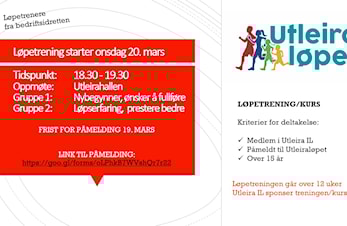 LØPETRENING FOR DELTAKERE I UTLEIRALØPET