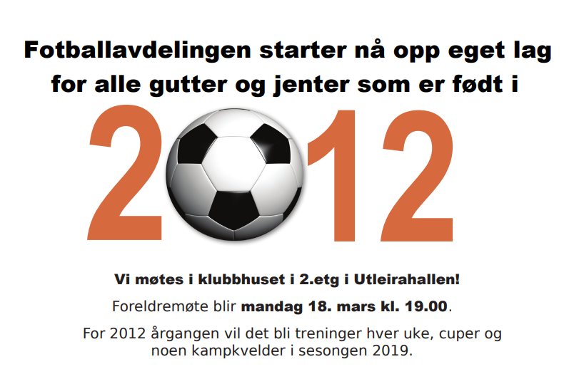 Oppstartsmøte Fotball 2012-årgangen