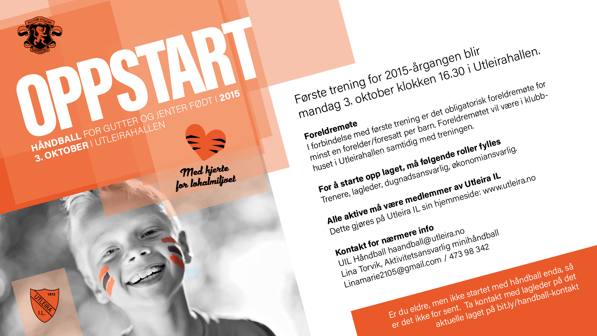 Endelig håndball-oppstart for jenter og gutter født i 2015