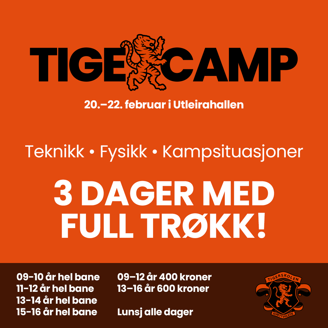 Påmelding åpen tiger camp håndball i vinterferien