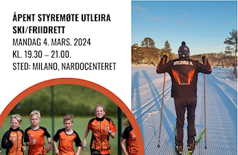 Åpent styremøte Utleira ski/friidrett