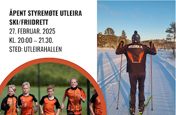 Åpent styremøte Utleira ski/friidrett