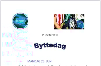 Byttedag mandag 23.juni ´25