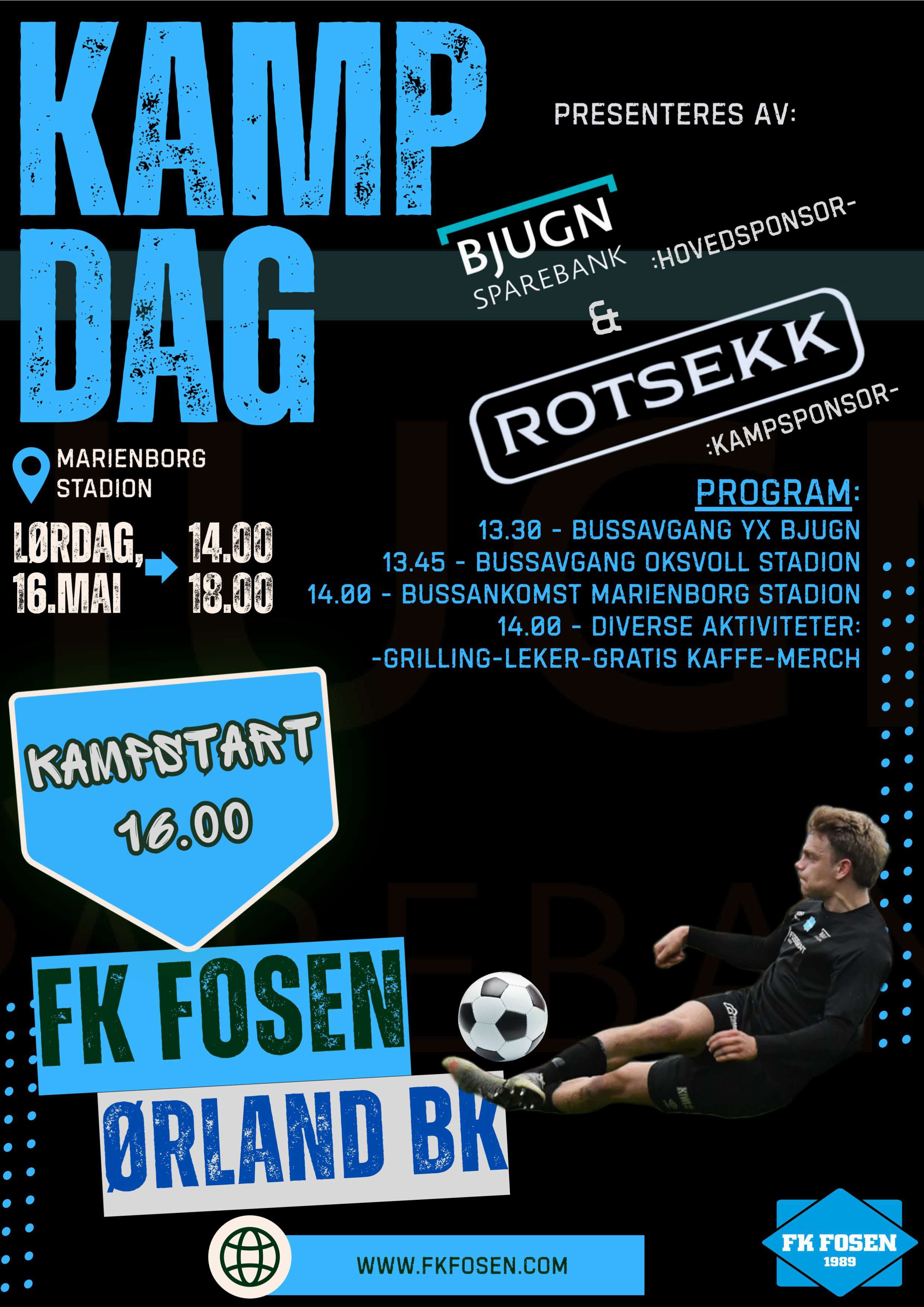 16.mai FK Fosen - Ørland BK på Marienborg