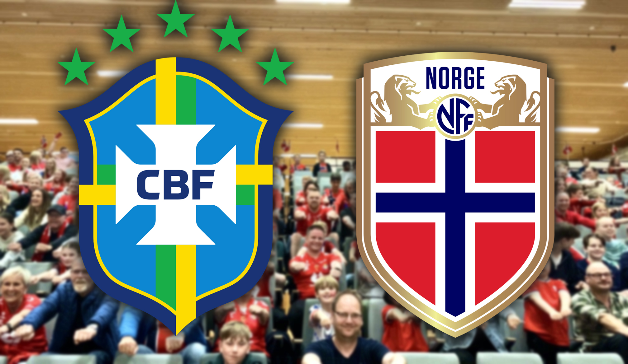 Image for Ein kveld for historiebøkene? Sjå Noreg–Brasil saman med oss i Hareidhallen!