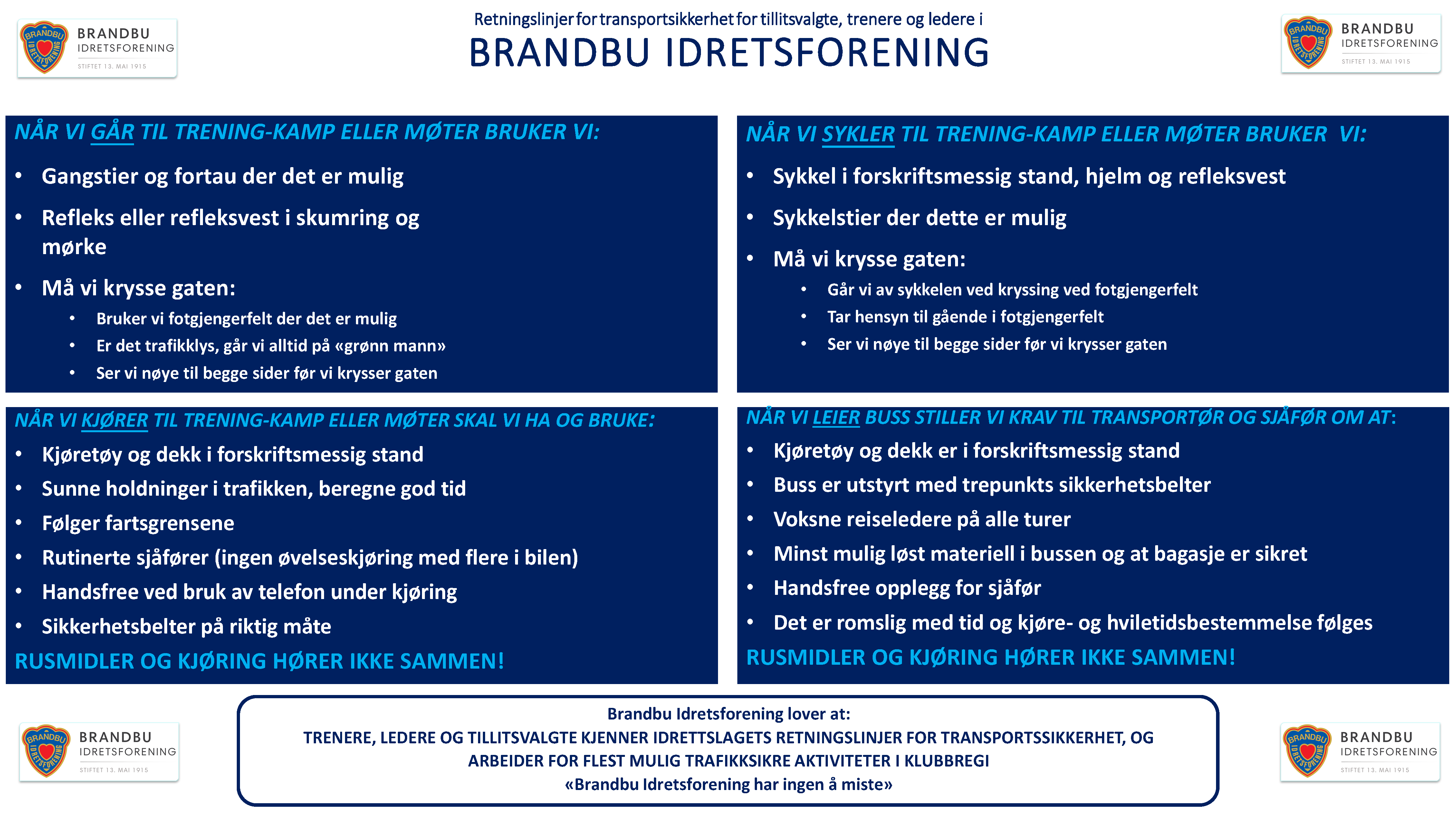 Trafikksikkerhet i Brandbu Idretsforening