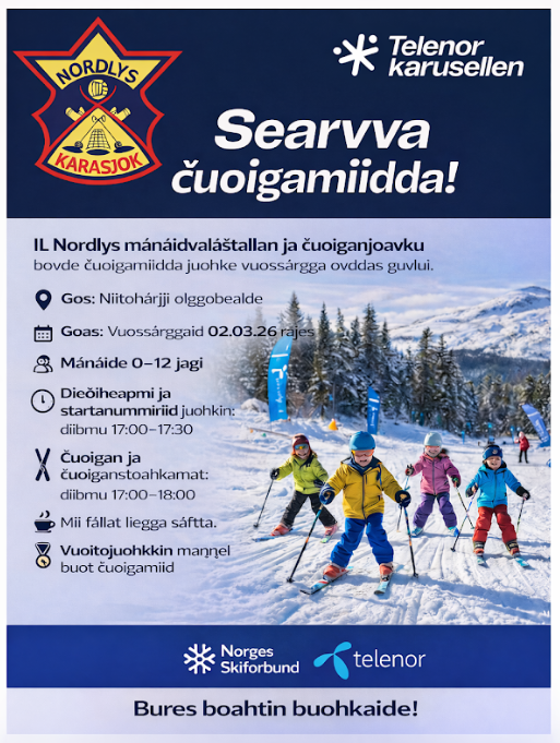 Searva čuoigamiidda! Bli med på skirenn!