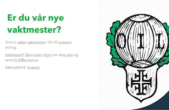 Orre IL søker ny vaktmester💚