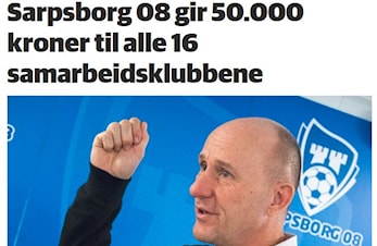 Sarpsborg08 deler med seg til Varteig IL og de andre samarbeidsklubbene