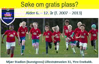 Søke om gratis plass på Driv IL Tine Fotballskole 2019?