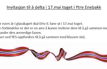 Driv IL sin Fane i 17.mai toget 2019, velkommen til å gå sammen med Drivfamilien.