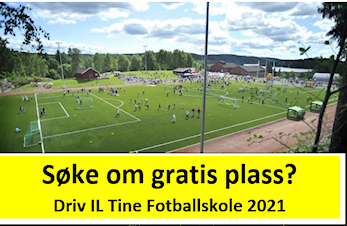 Søk om gratis plass på Driv IL Tine Fotballskole 2021
