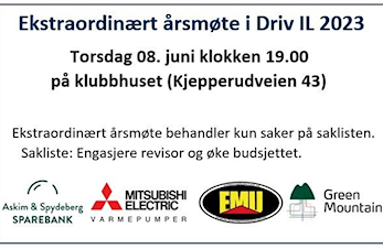 Ekstraordinært årsmøte 08.06.2023