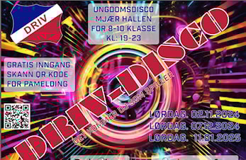 Driv-Disco i Mjærhallen!