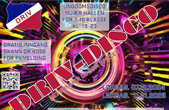 Driv-Disco for all ungdom i Enebakk!