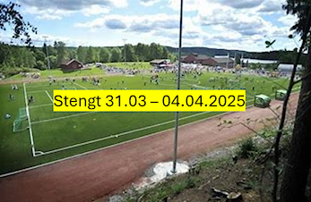 Mjær Stadion stengt mandag 31.03 - 04.04.2025